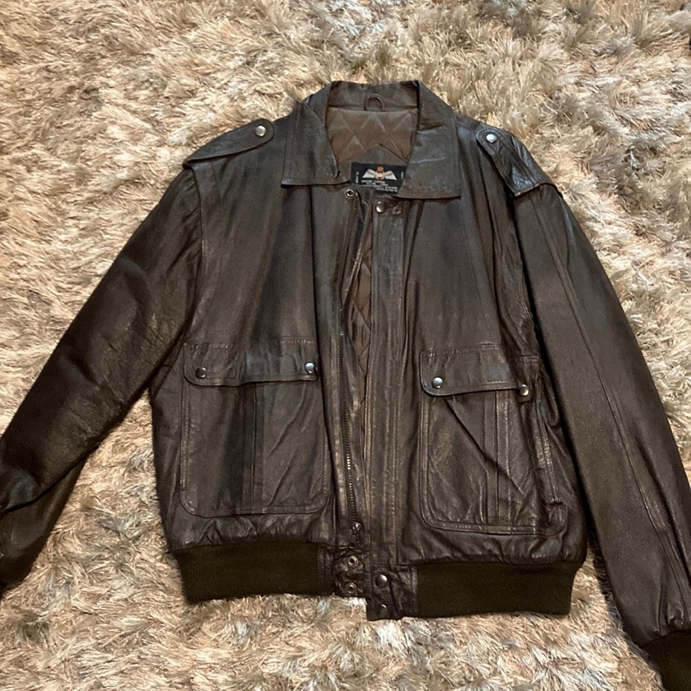 Men’s Vintage RAF Leather Bomber Jacket